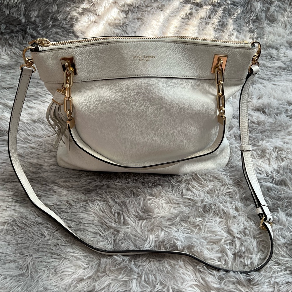 Henri Bendel | White and Gold Satchel